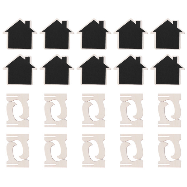 10Pcs Mini Wooden Display Blackboard Art Craft Desktop Message Board Wedding Decorations