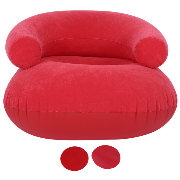 Inflatable Flocking Sofa Chair with Armrest for Living Room Bedroom Outdoor Furniture Supplies