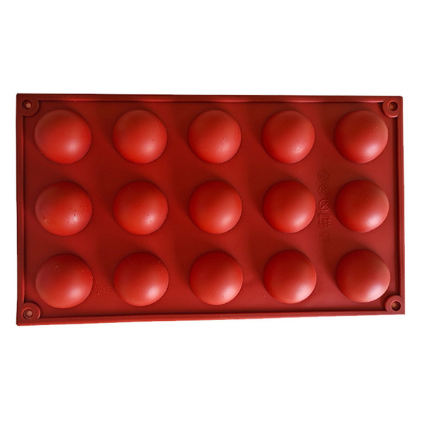 Semi Sphere Mold 15 Holes Silicone Semicircle Baking Mold for Cake Chocolate Mousse