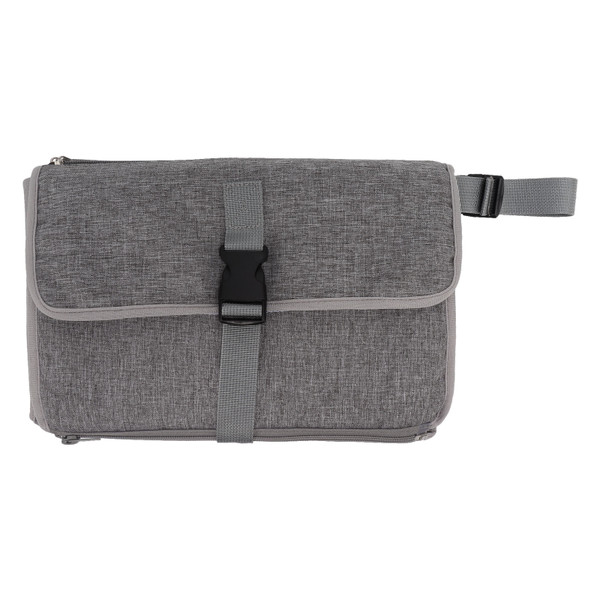 Portable Baby Diaper Changing Mat Foldable Multi Storage Pockets Soft Skin Friendly Oxford Cloth Diaper Changing Pad Gray
