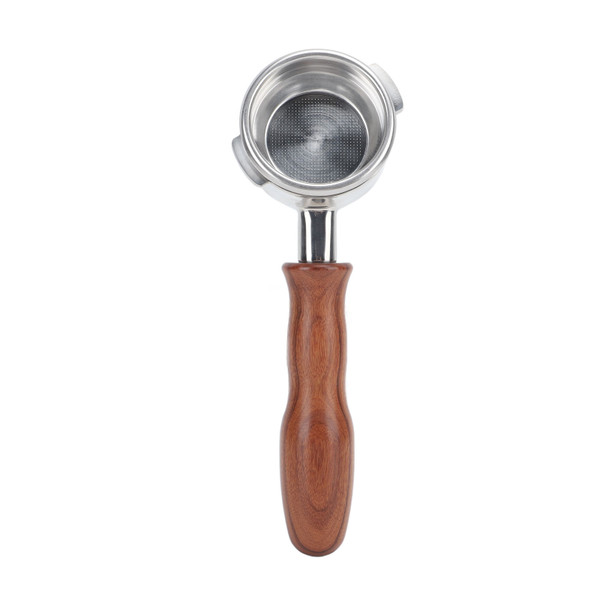 58mm Portafilter Bottomless 2 Ears Detachable Solid Wood and Stainless Steel Coffee Machine Bottomless Filter for NOWWA