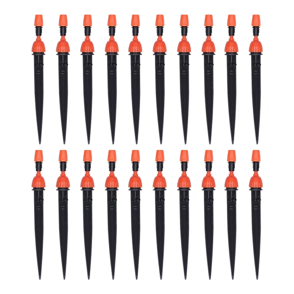 20Pcs Irrigation Drippers Adjustable Micro Sprinkler Nozzle for 4/7 Pipes Garden Watering System