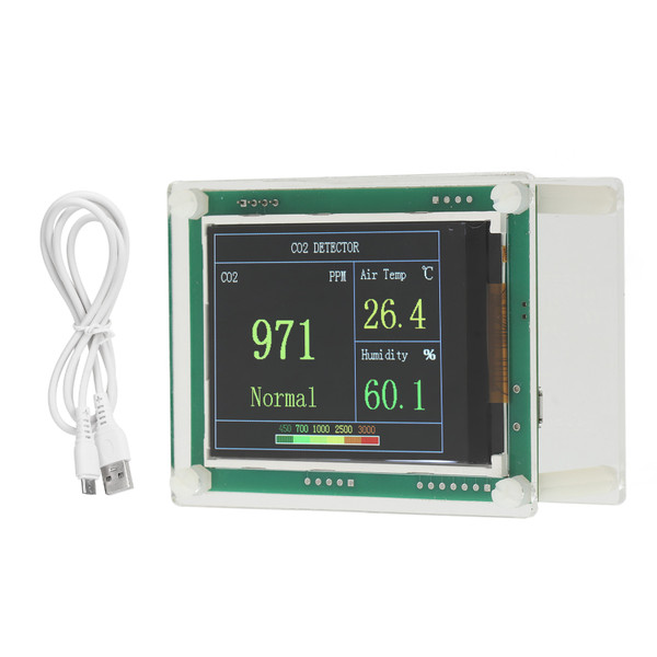 Air Quality Monitor Accurate Air Quality Detector Digital CO2 Detector Carbon Dioxide Monitor Tester Air Analyzer for Home Office