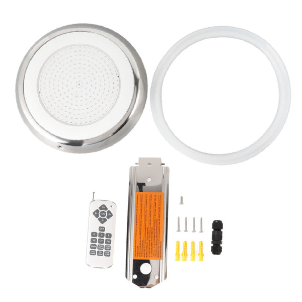 Wall Mount Pool Light Stainless Steel LED RGB Multi Color Underwater Lamp with Remote Control AC 12V 18W