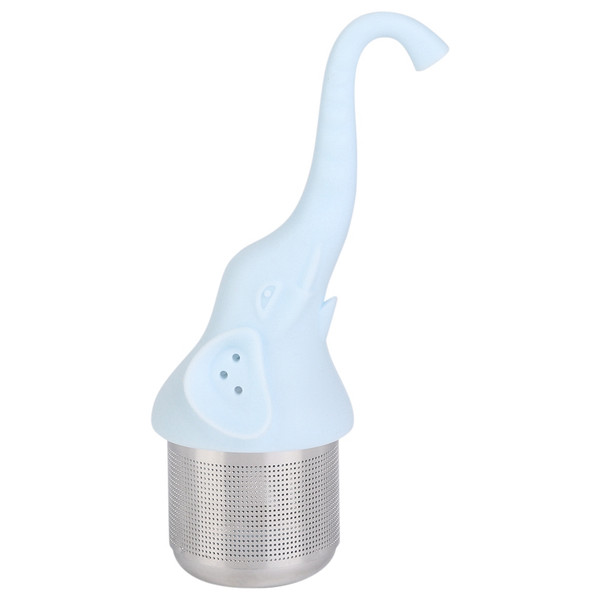 Elephant shaped Tea Strainer Silicone Tea Filter Kitchen Gadget for Tea(Blue)