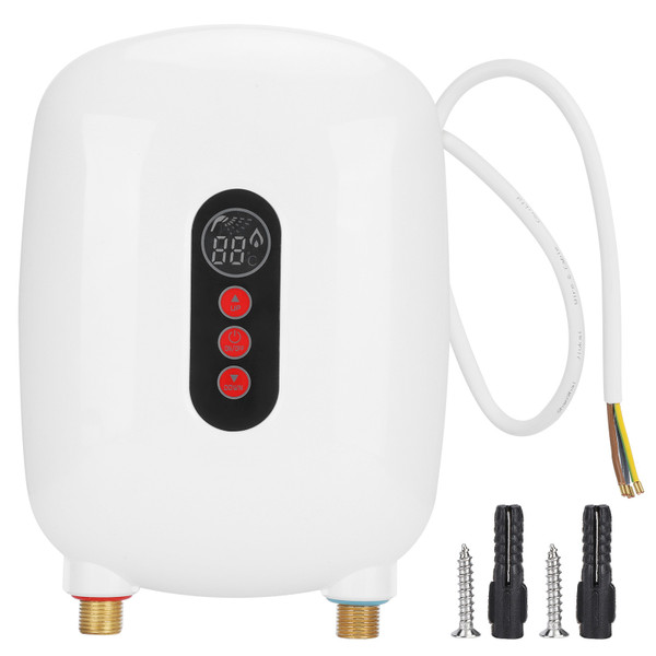 6500W Instant Water Heater Fast Heating Temperature Display 220V for Household Kitchen Bathroom