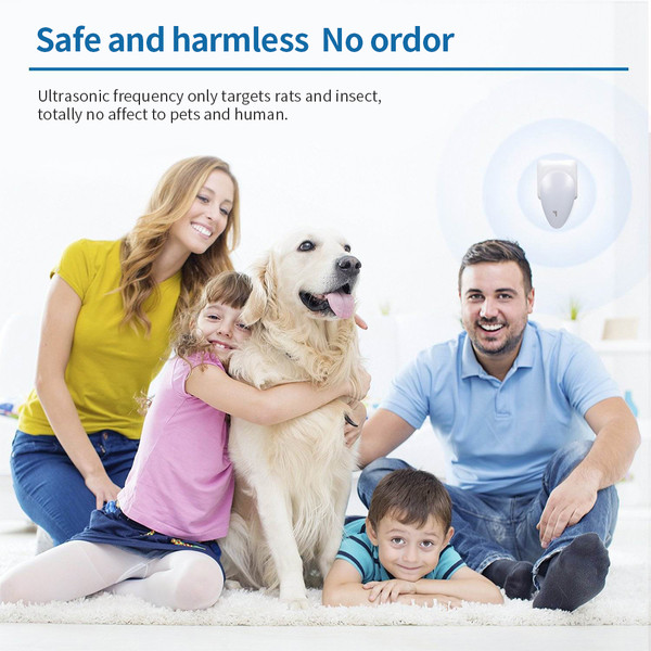 Ultrasonic Pest Repeller Plug Electric Pest Control - Professional Home Repellent - For Fleas, Mosquitos, Bed Bugs, Cockroach, Rats, Rodents, Roaches, Mice, Insect, Ants, Spiders U.K