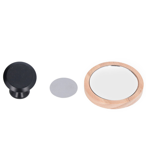 Coffee Reflective Mirror 360 Degree Rotating Coffee Tampering Reflective Lens for Restaurant Home Travel Black