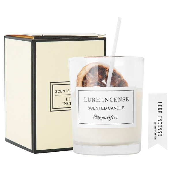 Portable Glass Candle Jar with Decor Aromatherapy Scented Canned Candle Home Decoration