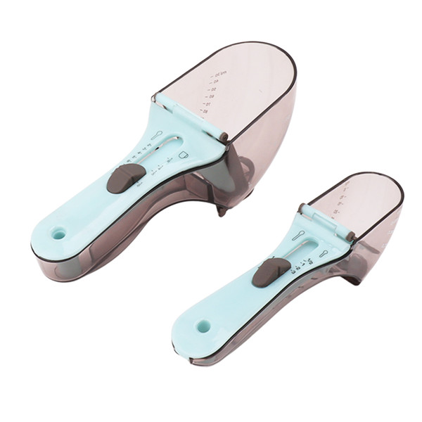 2PCS Adjustable Measuring Spoon Plastic Measuring Scoops Cups for Baking Cooking Accessories Kitchen Tools