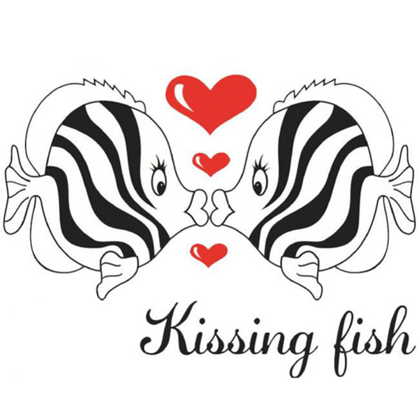 Romantic Animal Kissing Removable Decal for Bedroom Bathroom Wall Stickers Art Decor