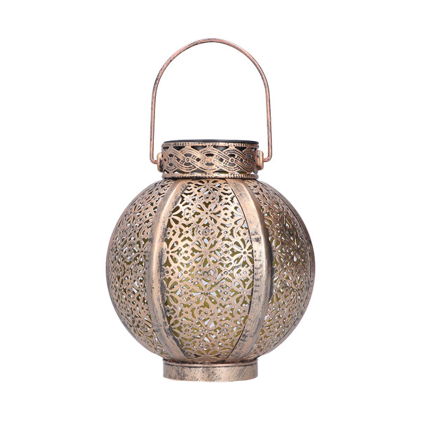 Solar Hollow Light Waterproof Retro Style Solar Landscape Hollow Lantern for Outside