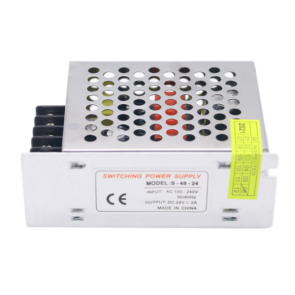 AC 100V～240V to DC 24V 2A 48W Voltage Transformer Switch Power Supply for Led Strip