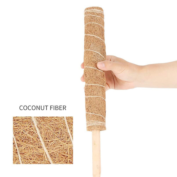 2Pcs 450mm Coir Totem Pole Moss Stick Fibre Plant Climbing Plant Support Totem Pole for Plant Support Extension