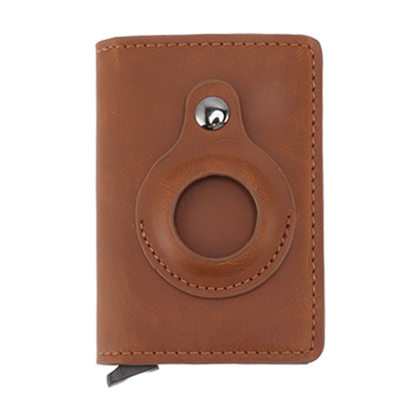 ID Credit Card Holder Wallet Bank Card Clip Wallet Money Clip Wallet with Slot for IOS Locator Apricot