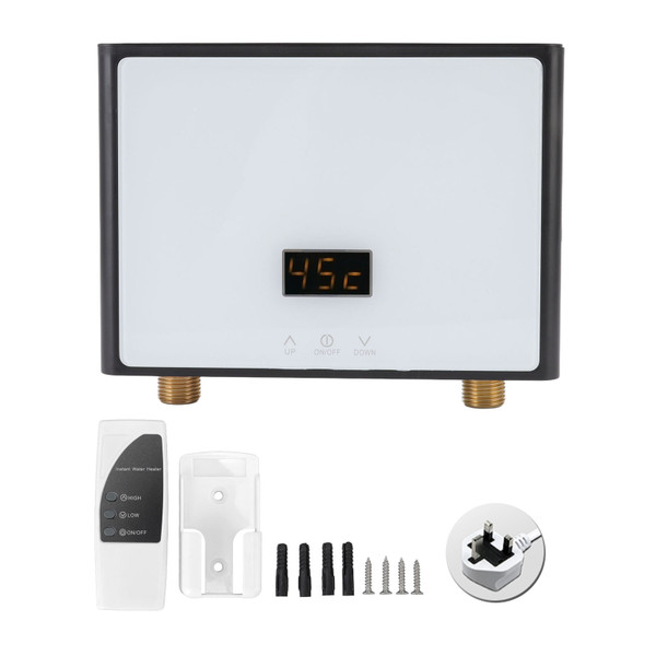 LF 001A Electric Tankless Water Heater Intelligent Instant Water Heater Panel Remote Control for Kitchen Toilet  3000W