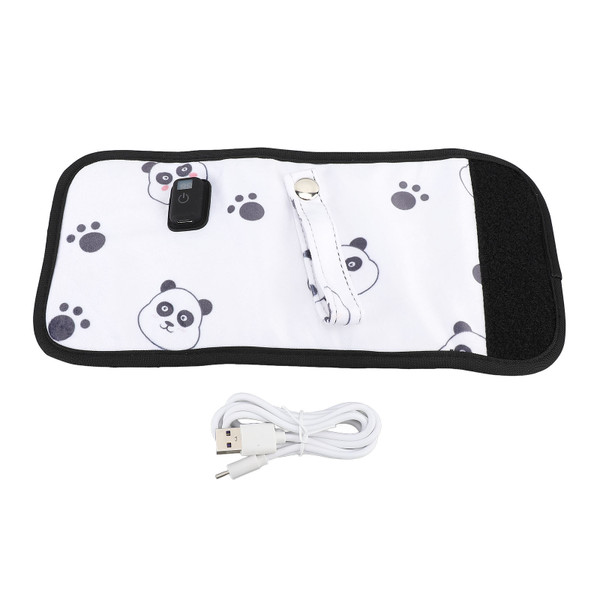 Portable Bottle Warmer Sleeve USB Milk Heat Keeper Adjustable Milk Warmer with 21 Level Temperature Control for Home Family Travel Panda