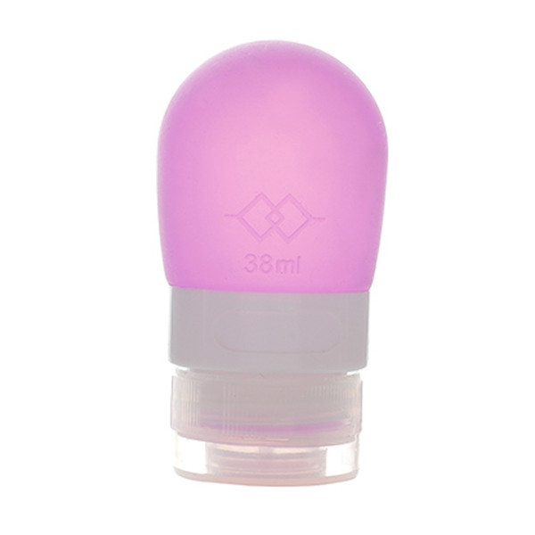 Cute Portable Container Round Silicone Travel Bottle Cosmetic Storage Bottle Purple 38ml