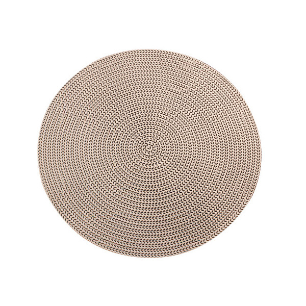 Round Coasters 15in Diameter Environmentally Friendly PVC Anti Slip Wear Resistant Heat Insulation Coasters Gold