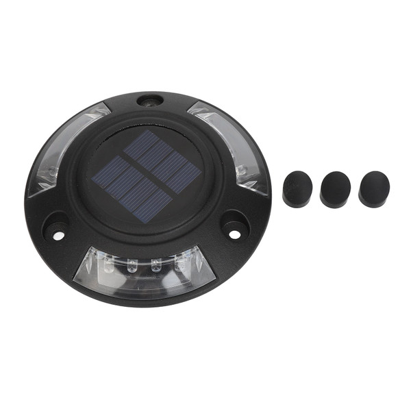 Solar Dock Light 12 LEDs Solar Driveway Light IP68 Waterproof Solar Dock Lamp for Outdoor 6V 1.8W Yellow Light