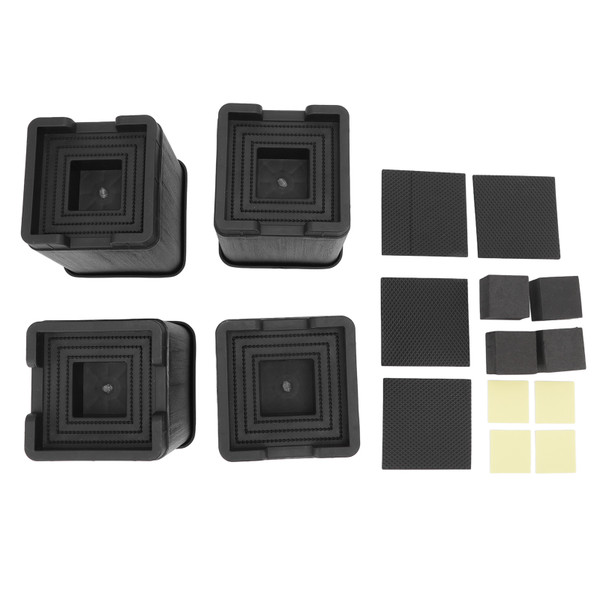 4 Set Multifunctional Furniture Risers Stackable Sofa Risers with Double Sided Adhesive Fixed Bottom for Table Couch Chair Bed