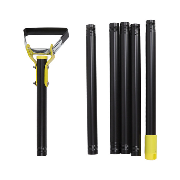 Garden Hula Hoe Adjustable Long Handle Loop Stirrup Hoe Stainless Steel Action Hoe for Gardening Weeding 6 Section
