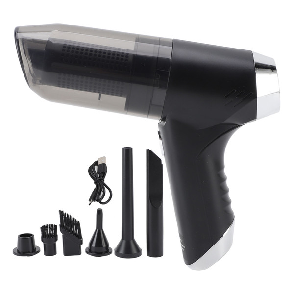 Car Vacuum Cleaner Blowing Vacuuming Mite Removal 3 in 1 Brushless Low Noise 7000Pa 75W 4000mah Car Cordless Vacuum Cleaner for Home Deep Black