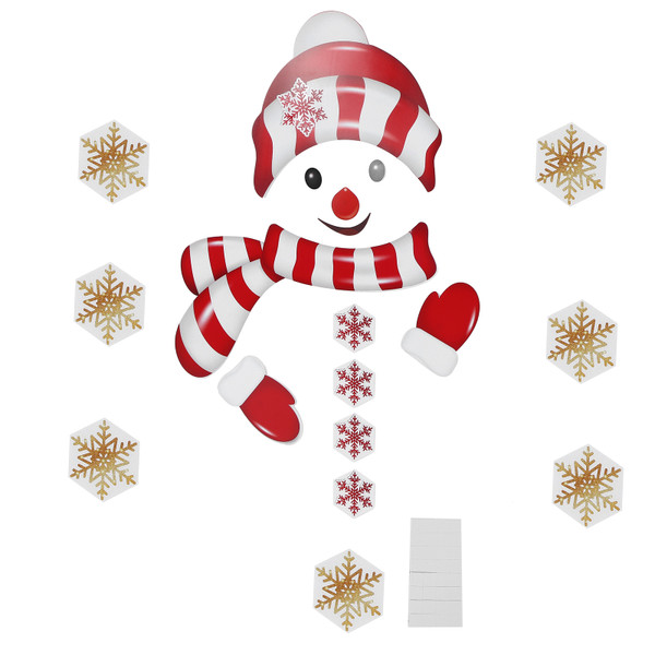 Christmas Refrigerator Stickers Funny Decal PVC Waterproof Decor for Fridge Garage DoorX004