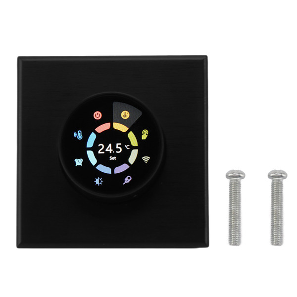 for Tuya WiFi Programmable Smart Thermostat Home Floor Heating Temperature Controller with App Remote Control Timing Knob AC 95~240V Black