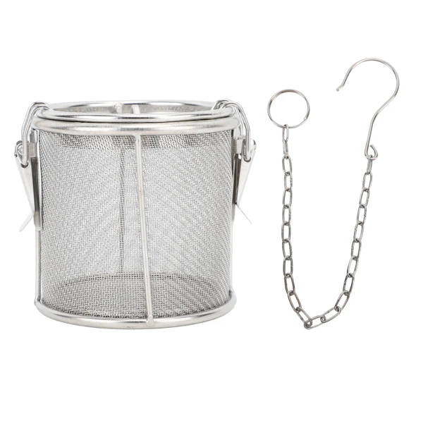 Stainless Steel Spice Seasoning Strainer Spice Filter Tea Strainer with Extended Chain Hook Fine Mesh for Home Kitchen M