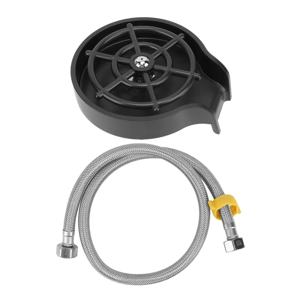 Bottle Washer Faucet Glass Cleaner Sink Cup Rinser Spray Washing for Home Kitchen with 80cm 304 Stainless Steel Hose