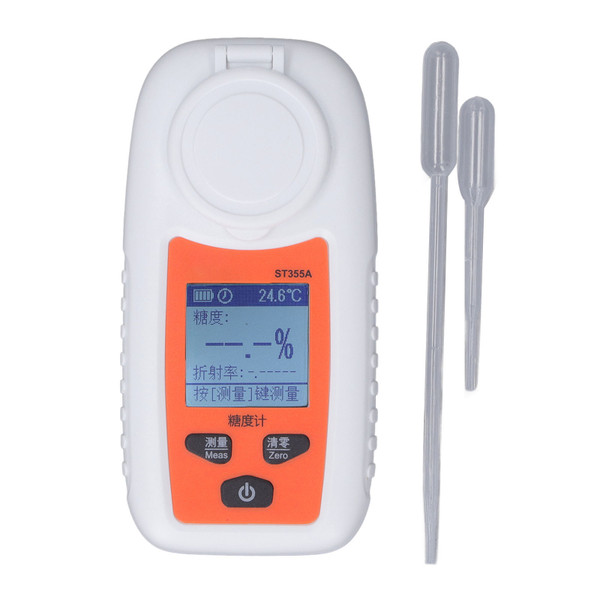 Digital Brix Refractometer High Accuracy Fruit Sweetness Tester Easy Operation Sugar Refractometer Portable Brix Tester for Home Commercial Use