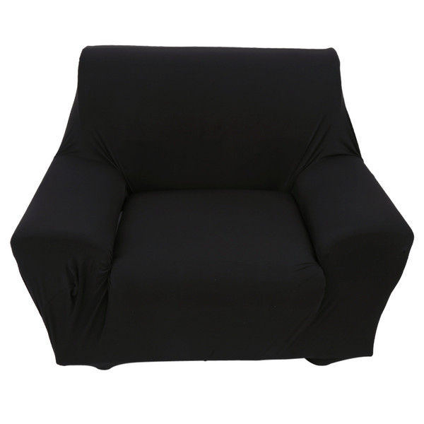 Single Seat Sofa Cover Polyester Couch Slipcover Elastic Couch Cover Black