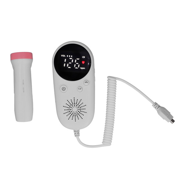 Ultrasonic Fetal Doppler Household High Sensitivity Non Radiation Adjustable Baby Heart Rate Monitor