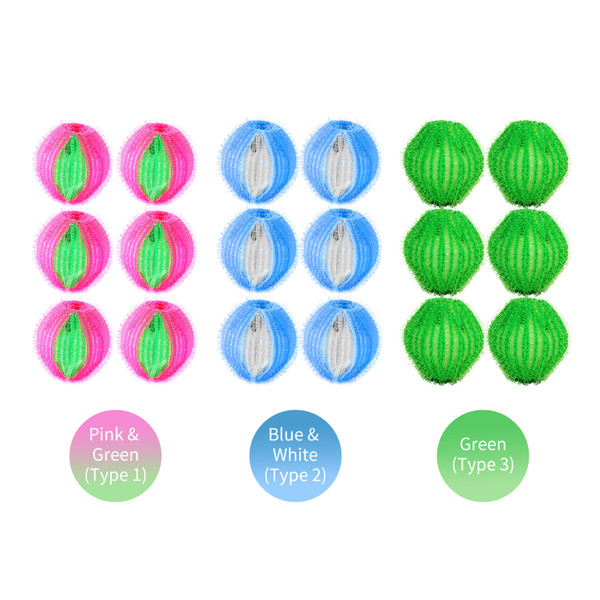 6PCS Hair Catcher Balls Anti-winding Laundry Lint Remover Washing Balls Reusable Lint Remover Balls for Washing Machine
