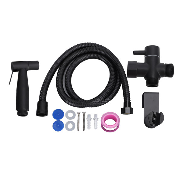 Toilet Bidet Sprayer Hole Free 304 Stainless Steel Pressurized Nozzle Bidet Spraying Kit for Bathroom 7/8