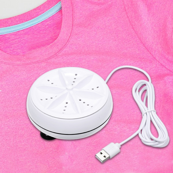 3in1 Mini Washing Machine Portable Personal Rotating Turbine Washer Adjustable with USB Cable Convenient for Travel Home Business Trip (A)
