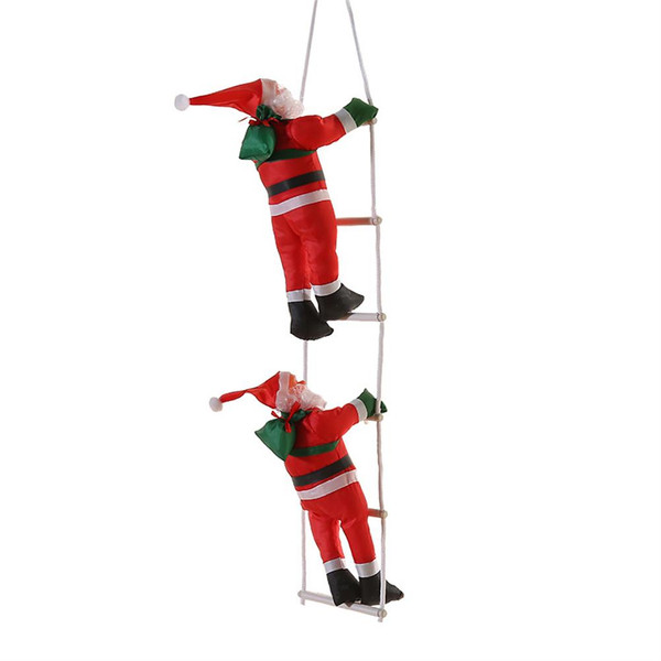 Christmas Pendant Santa Claus Climbing Stairs Decor Xmas Tree Decoration for Indoor and Outdoor