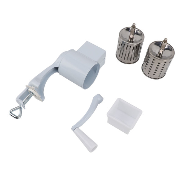 Manual Grain Mill Aluminum Alloy Stainless Steel Removable Hand Cranking Grain Grinder with Table Clamp for Spice Pepper Corn Style 1