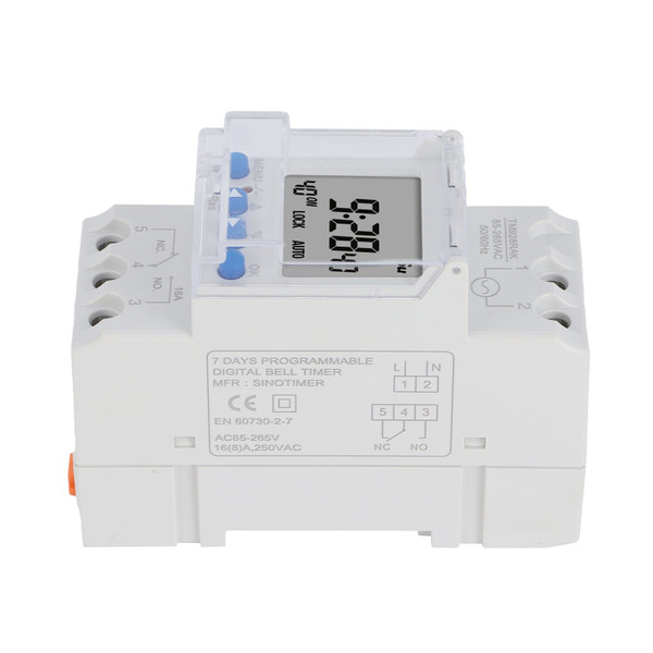 Electronic Timer Switch Programmable Smart Analog Time Din Rail Mounting  16A