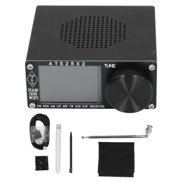 Radio Receiver 108MHz 153‑30000KHz 2.4 Inch Touchscreen Portable Handheld FM LW MW SW SSB DSP Receiver