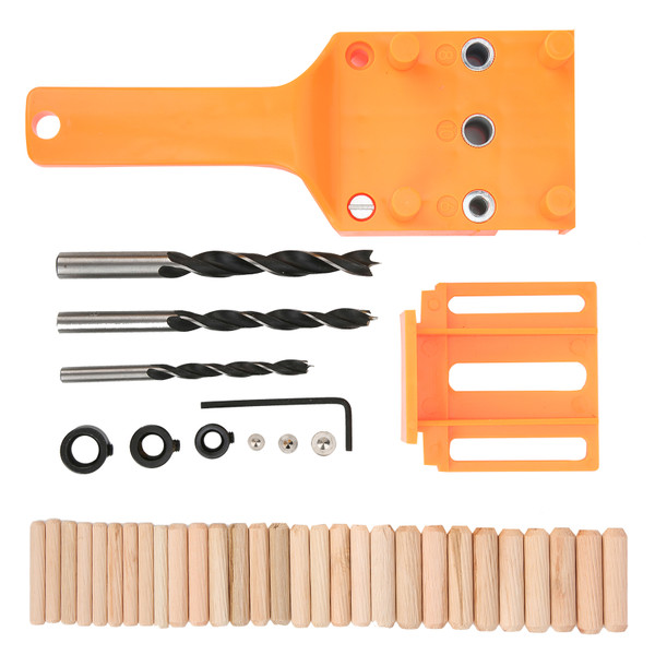 41Pcs/Set Carpentry Wood Drilling Guide Tool DIY Straight Drill Hole Locator Woodworking SupplyOrange