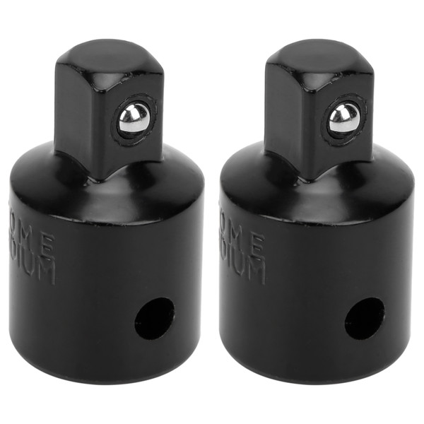 2Pcs Socket Adapter Ratchet Wrench Converter High Carbon Steel 1/2 to 3/8 Conversion Tool