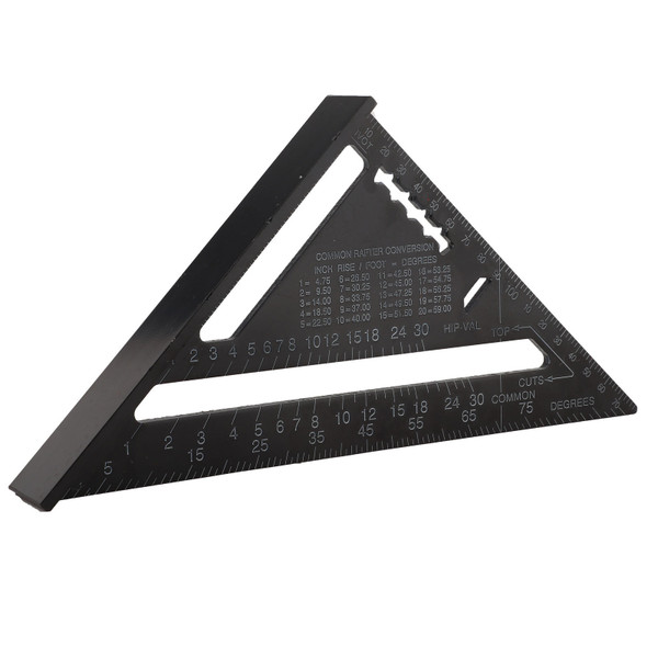 7 Inch Metric Aluminum Alloy Black Oxidation Roofing Triangle Angle Protractor  (Metric )