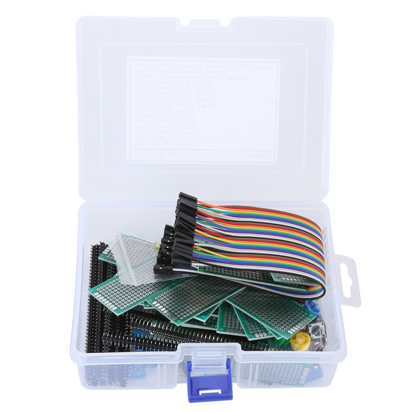 Circuit Board Complete Practical Double Sided Prototype Boards with 5 Colors LED for DIY Electronic Projects