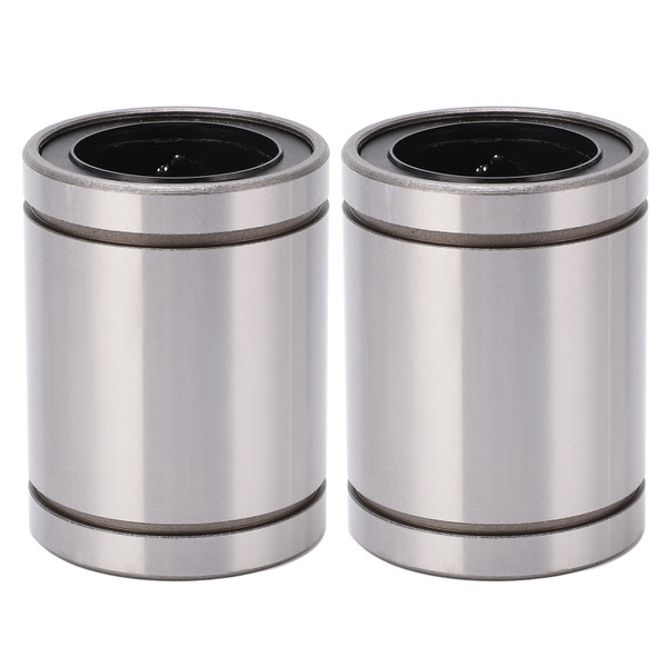 2Pcs Linear Ball Bearings Steel Low Noise High Speed Cylinder Linear Bearings for 3D Printers and Engraving Machines