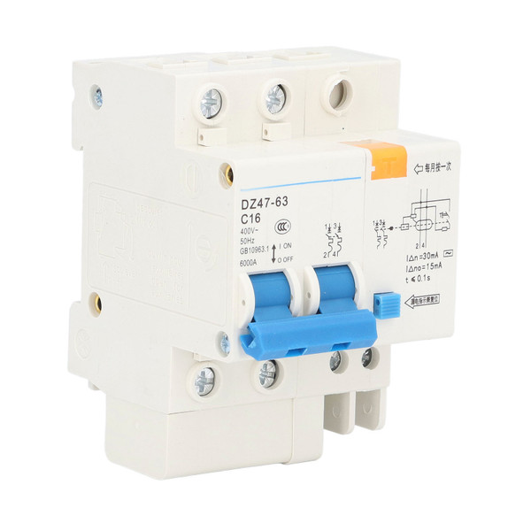 Ground Fault Circuit Breaker Pa66 Leakage Protection Breaker for Engineering 16A 30mA 400V