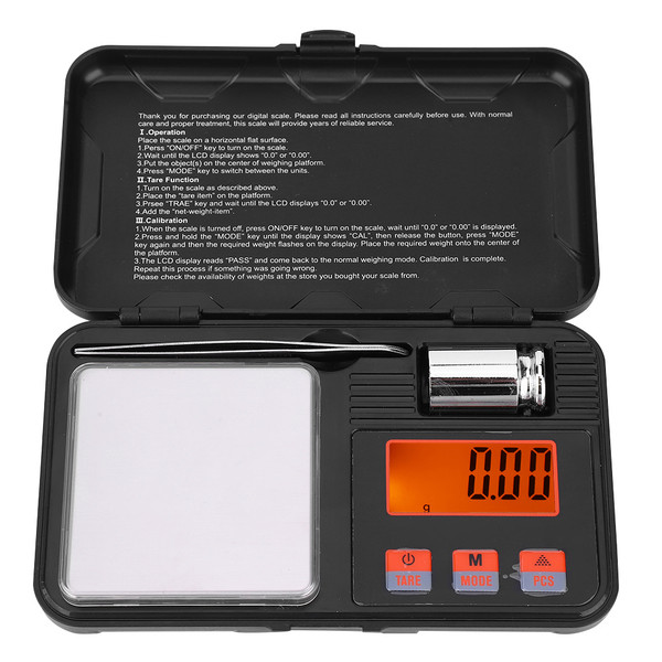 200g 0.01g High Accuracy Portable LCD Display Mini Electronic Digital Pocket Scale Instrument