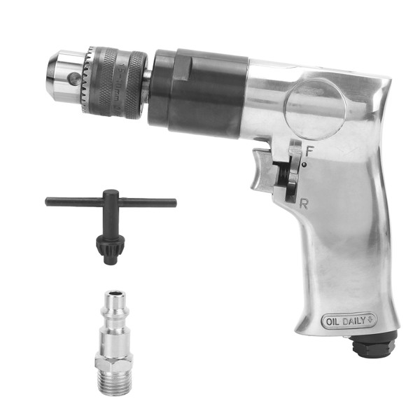 3/8in Pneumatic Drill CW and CCW Handheld Alloy Steel Drilling Machine with Wrench Air NozzleAmerican Style