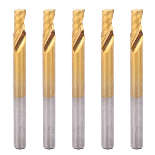 5pcs CNC End Mill HighSpeed Steel Spiral Router Bit Milling Cutter Accessory 4 X 8 X 45mm